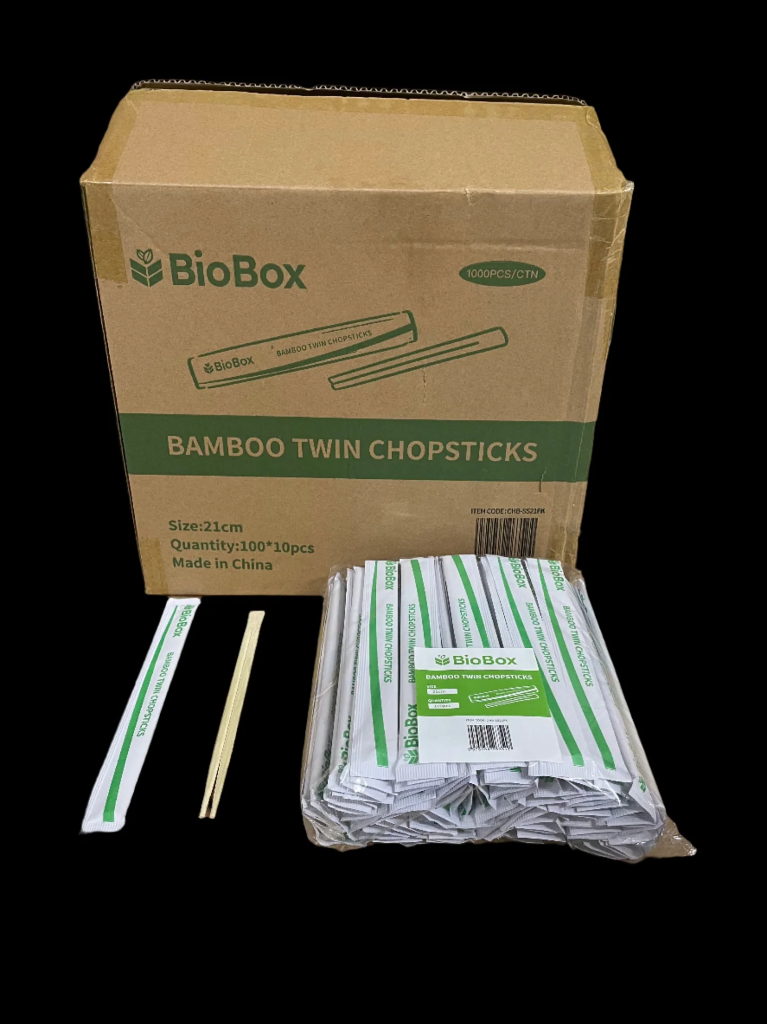 BAMBOO CHOPSTICK W/FULL COVER 21cm 1000pcs/ctn