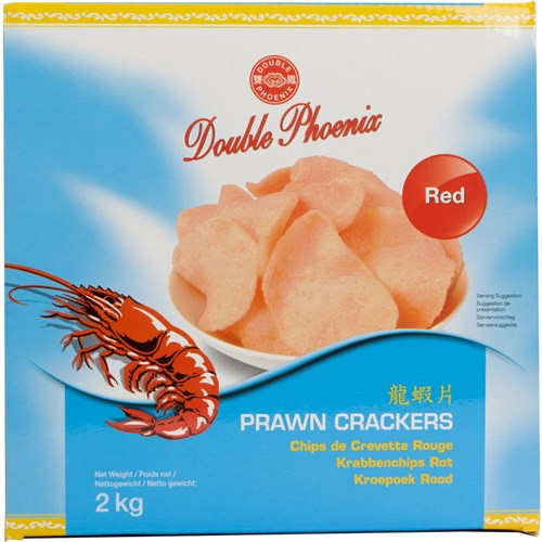 PRAWN CRACKERS DOUBLE PHOENIX 2kg x 6pk/ctn