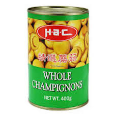 HAC CHAMPIGNON MUSHROOM WHL 整只蘑菇 400g x 24tin/ctn