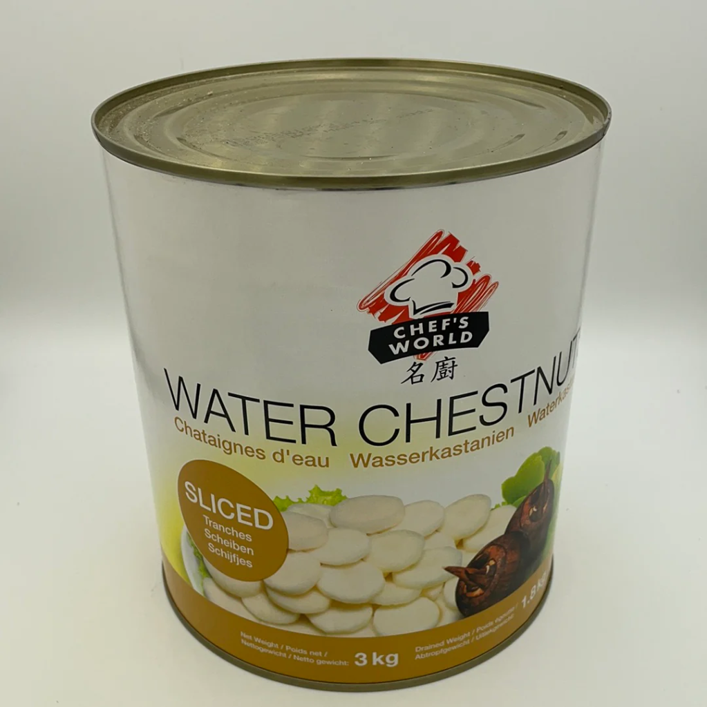 CHEFS WORLD WATERCHESTNUT SLICED 5lb x 6tin/ctn