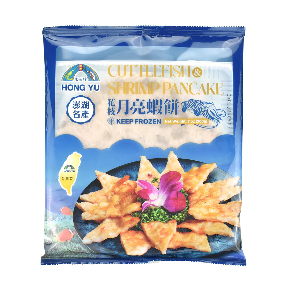 HYH CUTTLEFISH W/SHRIMP PANCAKE 月亮虾饼200g x36/ctn