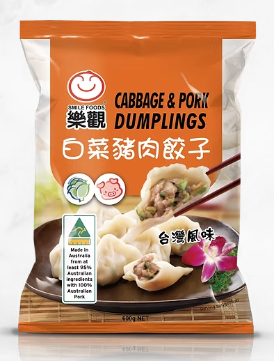 SMILE CABBAGE PORK DUMPLING 550g x 12pk/ctn