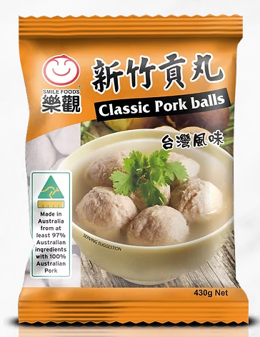 SMILE CLASSIC PORK BALLS 430g x 15pk/ctn