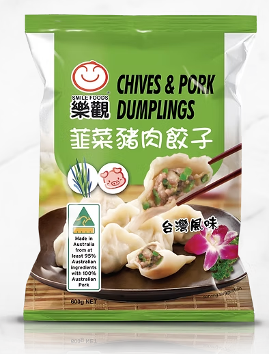 SMILE CHIVES PORK DUMPLING 550g x 12pk/ctn