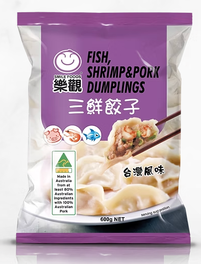 SMILE FISH SHRIMP & PORK DUMPLING 550g x 12pk/ctn