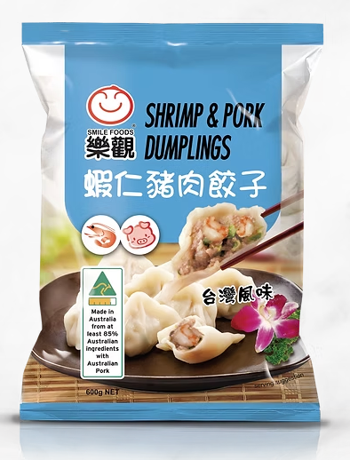 SMILE PRAWN & PORK DUMPLING 550g x 12pk/ctn