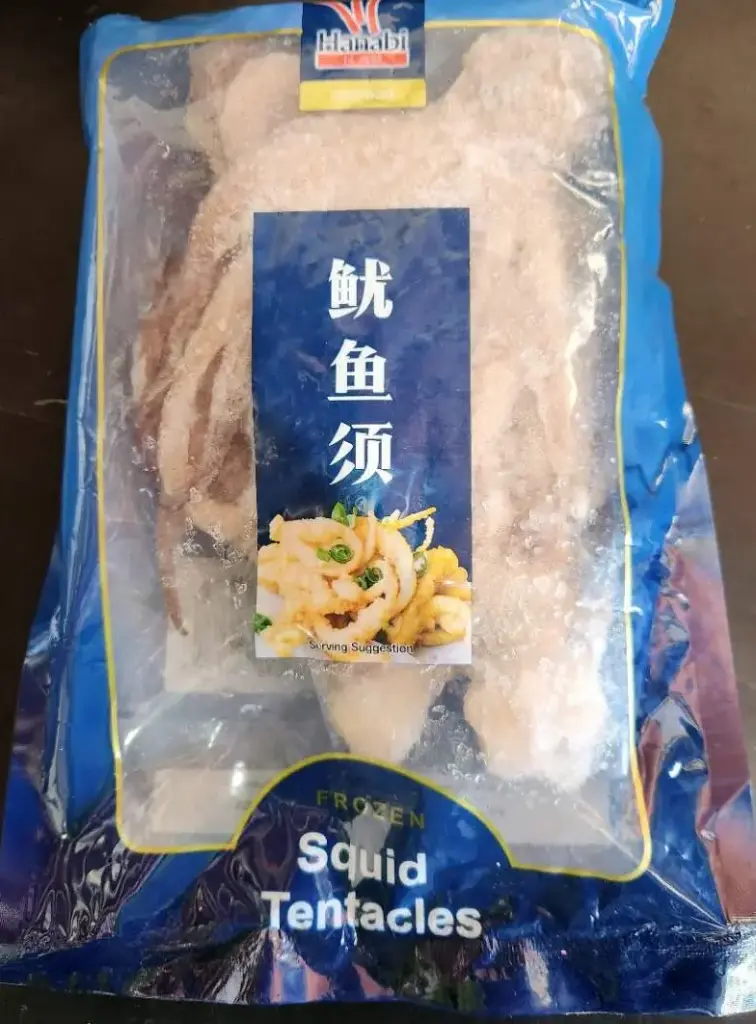 SQUID TENTACLES HANABI 鱿鱼须 500gm x 10pk/ctn