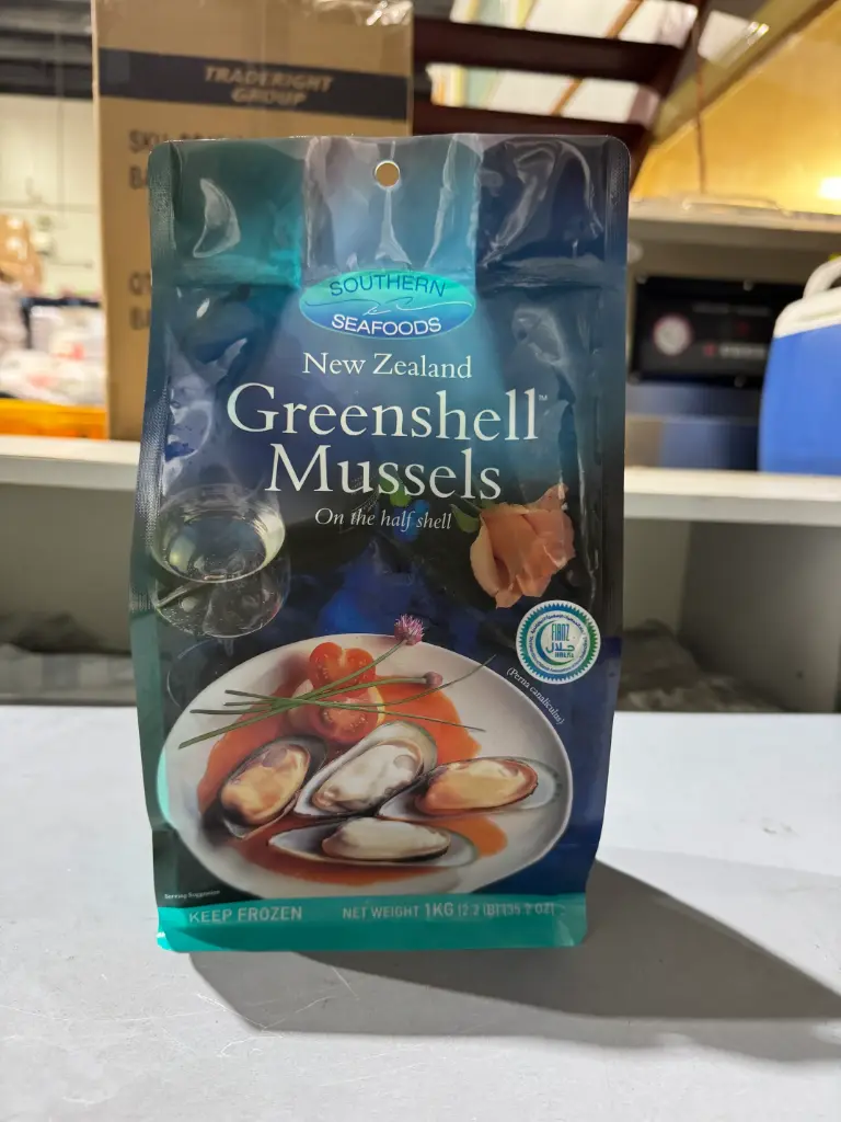 MUSSEL 1/2 SHELL NZ XL RC 1kg x 12pk/ctn