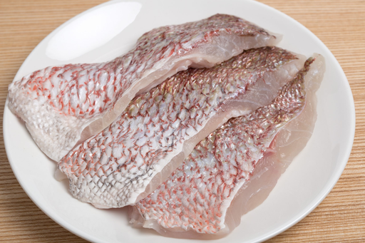 [FFGOLDBANDSKINON(I)] GOLD BAND SNAPPER FILLET SKIN ON 300/500 5kg/ctn
