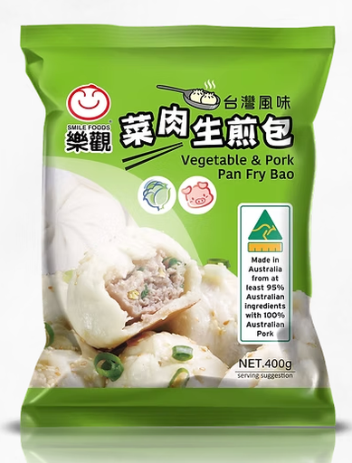 [SMICAPPFB] SMILE CABBAGE & PORK PAN-FRY BAO 400g x 12pk/ctn