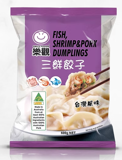 [SMIFSPD(I)] SMILE FISH SHRIMP & PORK DUMPLING 550g x 12pk/ctn