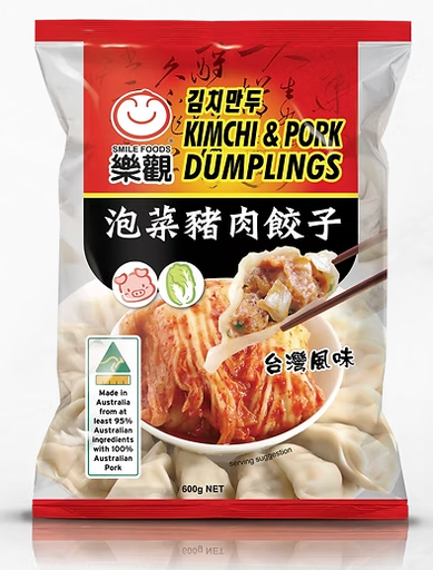 [SMIKCPD] SMILE KIMCHI & PORK DUMPLING 550g x 12pk/ctn