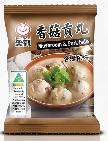 [SMIMPB] SMILE MUSHROOM PORK BALLS 430g x 15pk/ctn