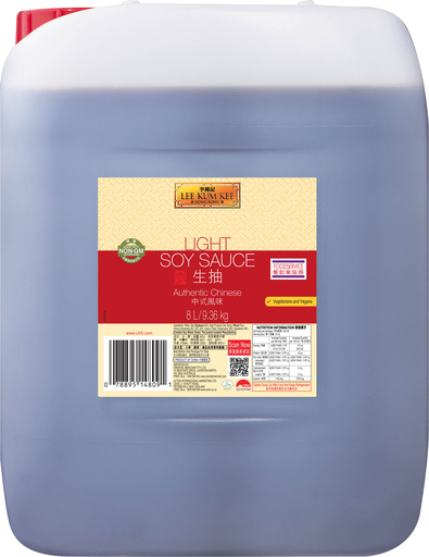 [SOYLIGHTLKK8L] LKK LIGHT SOY SAUCE 8L x 2bot/ctn
