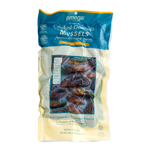 [MUSWCO(I)] MUSSEL WHOLE COOKED NZ OMEGA 1kg x 10pk/ctn 